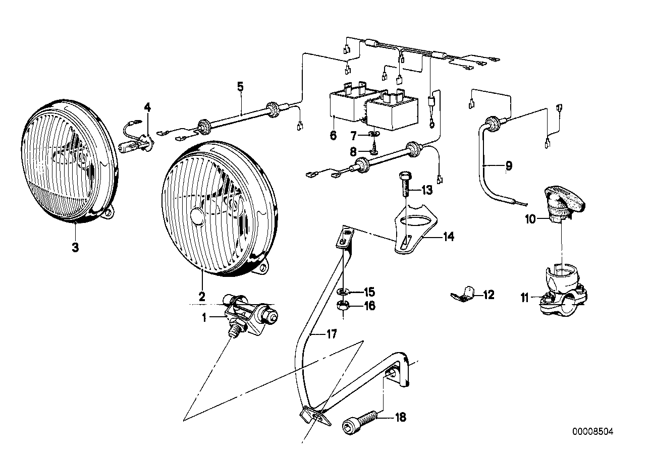 Genuine BMW 61111243085 Wiring Additional Head Light (Inc. R75/6, R60/6 & R90/6) | ML Performance UK UK Car Parts