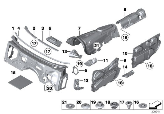 Genuine BMW 51487181377 Sound Insulating Door Rear Left (Inc. 750LiX, 740LiX & 740Li) | ML Performance UK UK Car Parts