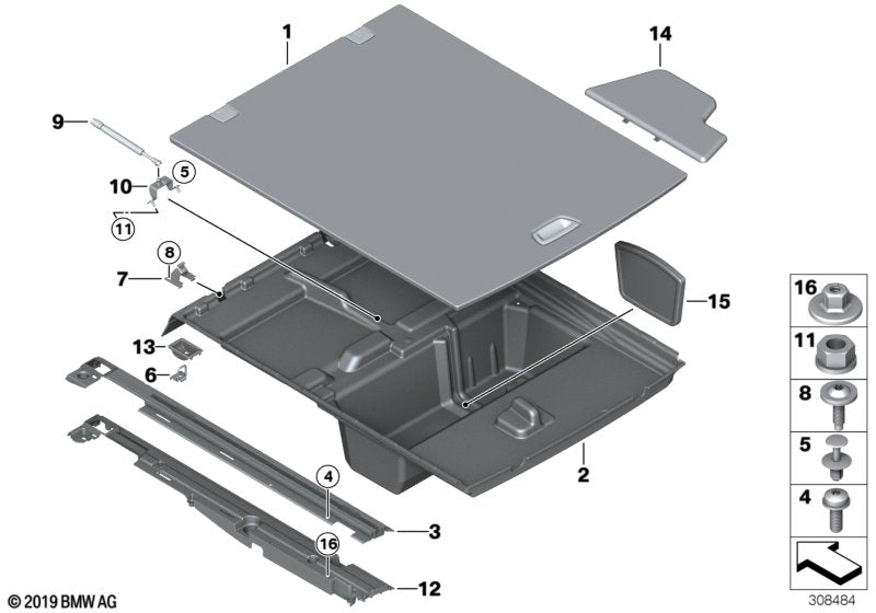 Genuine BMW 51477315892 Bracket, Hinge For Floor Panel (Inc. 335iX, 328i & 330iX) | ML Performance UK UK Car Parts