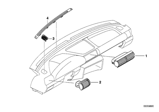 Genuine BMW 64228390218 E36 Fresh Air Grille, Right (Inc. 316i 1.9, 316g & 323ti) | ML Performance UK Car Parts