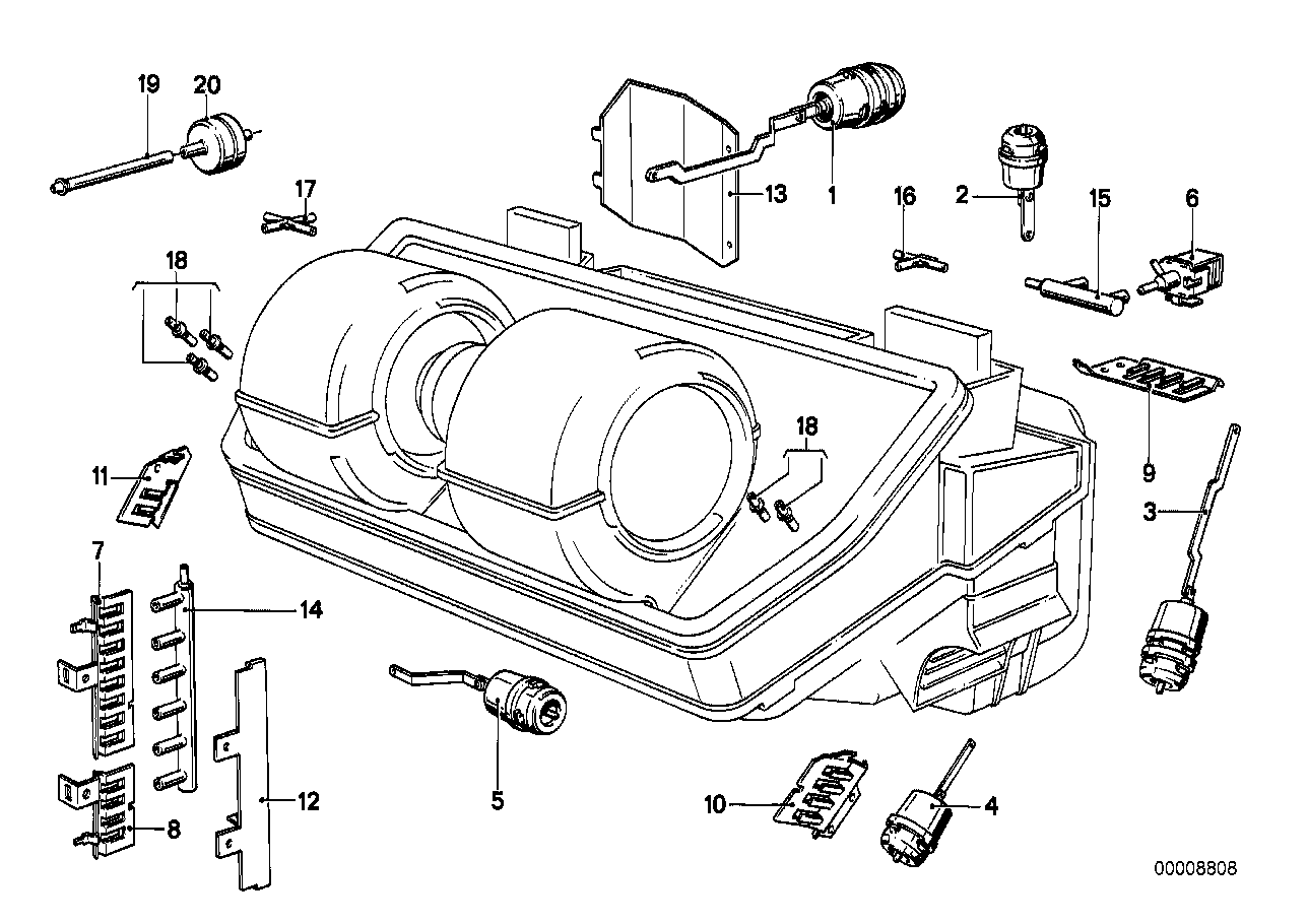 Genuine BMW 64111369309 E23 Actuator Fresh Air Flap (Inc. 735i, 728i & 733i) | ML Performance UK Car Parts