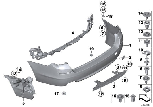 Genuine BMW 51127207109 Guide, Center Rear (Inc. 520dX, 535dX & 520i) | ML Performance UK UK Car Parts
