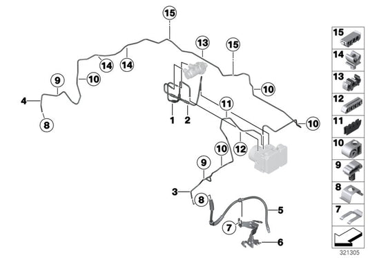 Genuine BMW 34326859024 F21 Pipeline With Pressure Hose M12/M12 (Inc. 328i, 330dX & 430dX) | ML Performance UK UK Car Parts