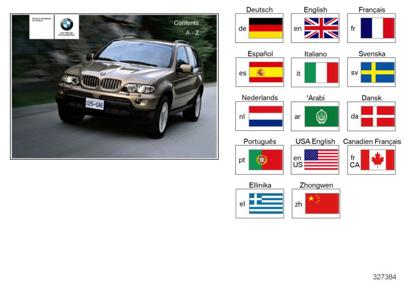 Genuine BMW 01410158701 E53 Owner's Handbook X5 E53 EN US, MJ 2005 (Inc. X5) | ML Performance UK UK Car Parts
