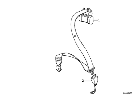 Genuine BMW 72118119127 E36 Lower Belt Rear Left (Inc. 325i, 320i & M3) | ML Performance UK Car Parts