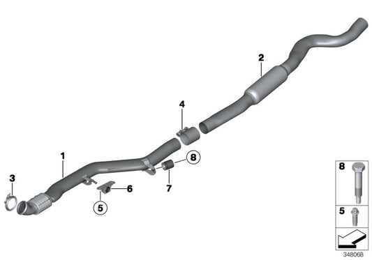Genuine BMW 18307633096 F21 F20 Front Pipe (Inc. 335i, M235i & M235i Racing) | ML Performance UK UK Car Parts