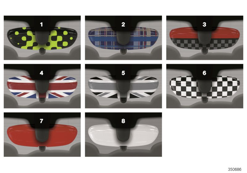 Genuine BMW 51162353718 Inside Rearview Mirror Cap ASPEN WHITE (Inc. Cooper ALL4, Cooper SD & Cooper D) | ML Performance UK UK Car Parts