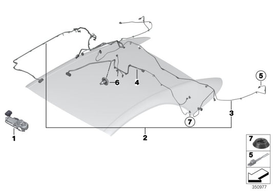 Genuine BMW 54347299869 Cable Harness, Hydraulic Unit (Inc. 640iX, 650iX 4.0 & 640i) | ML Performance UK UK Car Parts