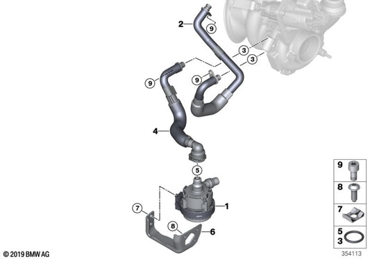 Genuine BMW 11537625153 I15 I12 Coolant Pipe, Return Line (Inc. i8) | ML Performance UK UK Car Parts