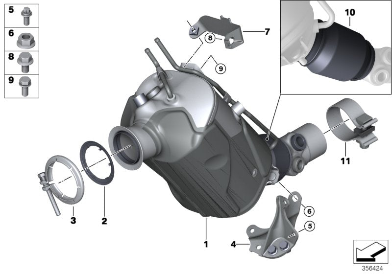 Genuine BMW 18308573798 F15 Exch Catalytic Converter Close To Engine EU3 (Inc. X5) | ML Performance UK UK Car Parts