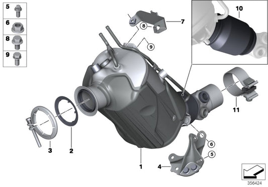 Genuine BMW 18308573798 F15 Exch Catalytic Converter Close To Engine EU3 (Inc. X5) | ML Performance UK UK Car Parts