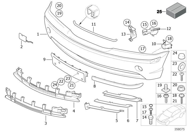 Genuine BMW 51118192877 E46 Grid Left SCHWARZ MATT (Inc. 330xd, 325xi & 320i) | ML Performance UK UK Car Parts