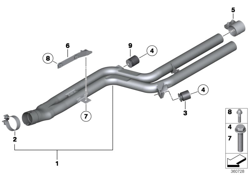 Genuine BMW 18307605257 Front Pipe (Inc. 640i & 640iX) | ML Performance UK UK Car Parts