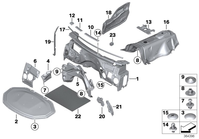 Genuine BMW 51487263242 F25 F26 Noise Insulation, Firewall On Right (Inc. X3) | ML Performance UK UK Car Parts
