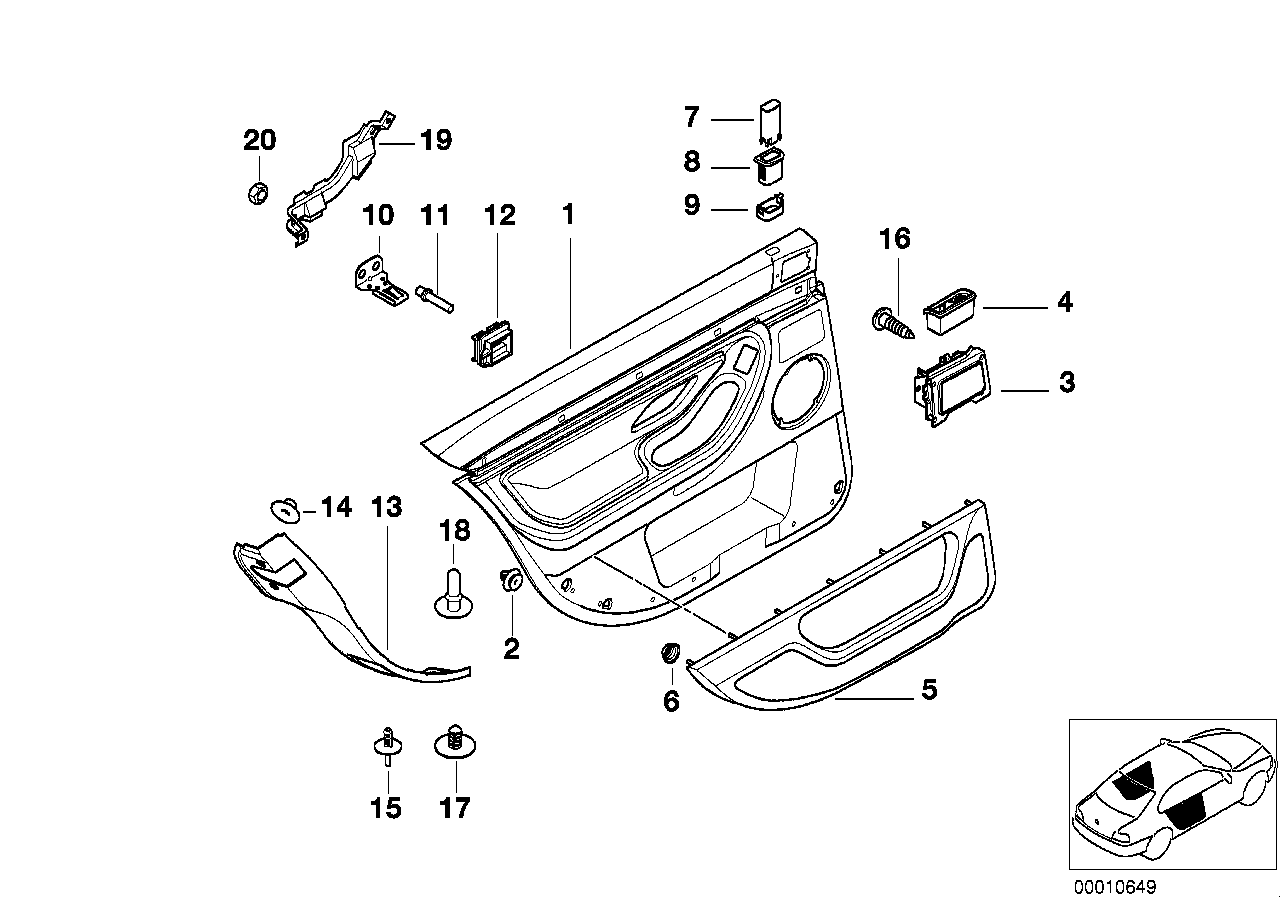 Genuine BMW 51168175112 E38 Right Ashtray Insert (Inc. 728i, 725tds & 735iL) | ML Performance UK UK Car Parts