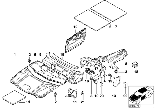 Genuine BMW 51488157209 E38 Sound Insulating Door Front Left (Inc. 740iL, 725tds & 750i) | ML Performance UK UK Car Parts