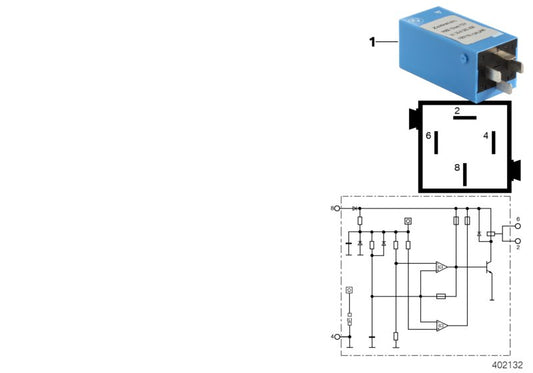 Genuine BMW 61358363456 E36 Relay For Fan Engagement Delay (Inc. M3, 325is & 316i) | ML Performance UK UK Car Parts