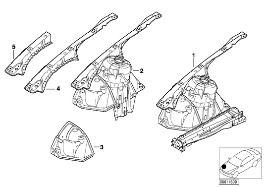 Genuine BMW 41148234038 E46 Section Of Right Front Wheel Housing BASIS (Inc. 316i 1.6, 316Ci & 325ti) | ML Performance UK Car Parts