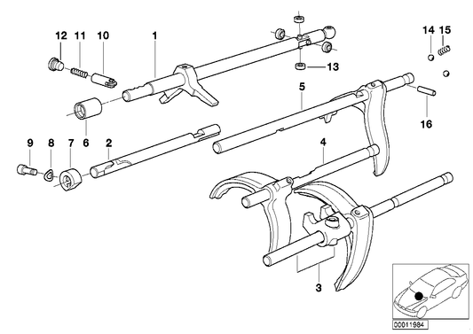 Genuine BMW 23311228270 E24 E28 E34 Shifting Rod 5St And Reverse Gear (Inc. M5 3.6, M5 & M635CSi) | ML Performance UK UK Car Parts