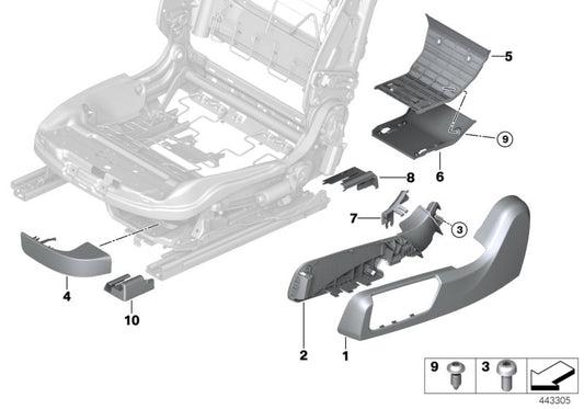 Genuine BMW 52107340016 Trim, Seat Outer Left OYSTER (Inc. 425d, 435dX & 440iX) | ML Performance UK UK Car Parts