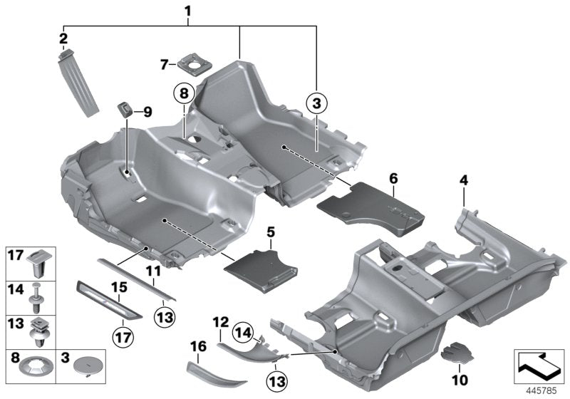 Genuine BMW 51477302879 F20 Foot Rest OYSTER (Inc. 116d, 218i & 114i) | ML Performance UK UK Car Parts