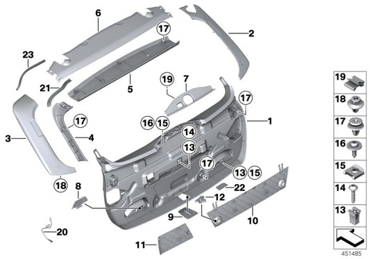 Genuine BMW 51497292920 Trim, Side Inner Right EVERESTGRAU (Inc. 318dX, 320d & 320dX) | ML Performance UK UK Car Parts