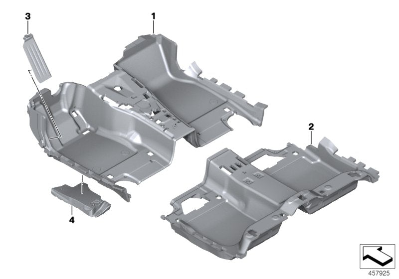 Genuine BMW 51478067649 G11 Floor TriCover, Front M CANBERRABEIGE (Inc. 740iX, 730Li & 725Ld) | ML Performance UK UK Car Parts