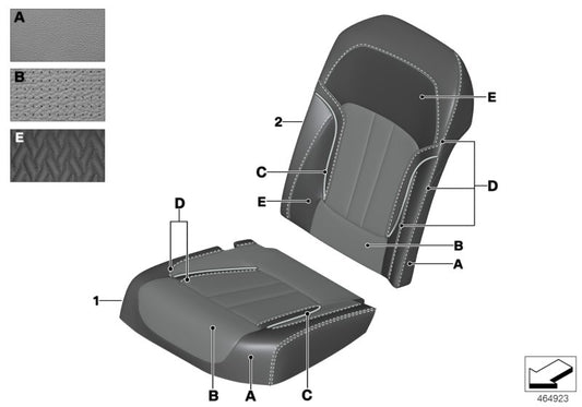 Genuine BMW 52207989170 G11 Cover, Comfort Seat, Perf. Leather,Right INDIVIDUAL (Inc. M760iX, 750LiX 4.4 & 730LdX) | ML Performance UK UK Car Parts