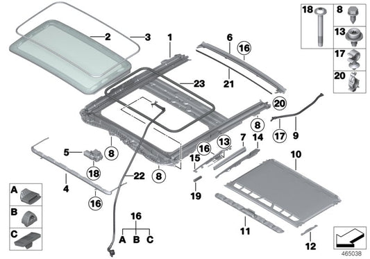 Genuine BMW 54107288237 F21 F20 Supended Headliner OYSTER (Inc. M240i, 220i & 118d) | ML Performance UK UK Car Parts
