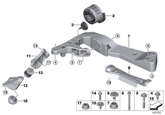 Genuine BMW 22326861570 G16 G20 Transmission Supporting Bracket (Inc. X3 M, 540dX & X4 M40dX) | ML Performance UK UK Car Parts