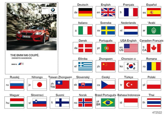 Genuine BMW 01402926041 Owner's Manual For M6 EN US (Inc. M6) | ML Performance UK UK Car Parts