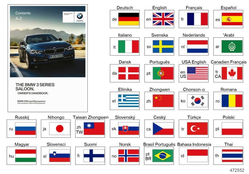 Genuine BMW 01402901100 Owner's Manual For EN US (Inc. 335i, 328d & 328i) | ML Performance UK UK Car Parts