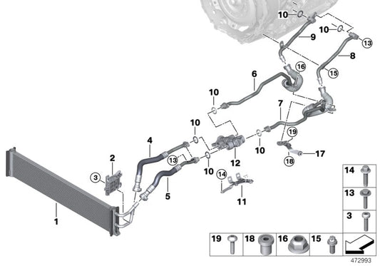 Genuine BMW 17228602391 Transmission Oil Cooler Line, Return (Inc. M760iX & M760LiX) | ML Performance UK UK Car Parts