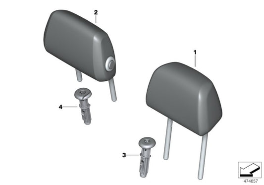 Genuine BMW 52207452216 G32 G30 G31 Headrest, Center, Leather MOKKA (Inc. 530iX, 630dX & 520i) | ML Performance UK UK Car Parts