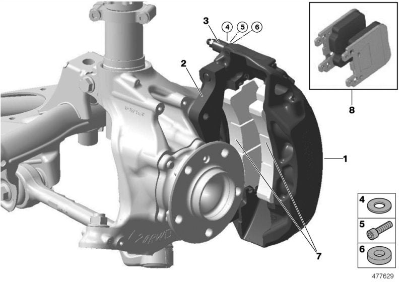 Genuine BMW 34108417277 Brake Caliper Holder SPEC 2016 (Inc. M235i Racing) | ML Performance UK UK Car Parts