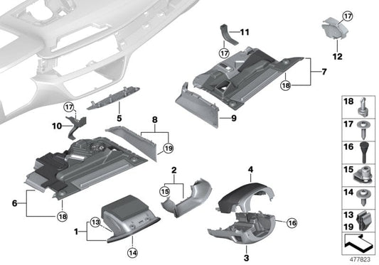 Genuine BMW 51456993887 G11 Trim Panel, Steering Column, Top DARK COFFEE (Inc. 730LdX, 740i & 730d) | ML Performance UK UK Car Parts