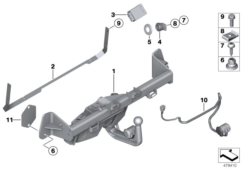 Genuine BMW 71606799607 Bracket, Switch, Trailer Hitch (Inc. 335dX, 320iX & 440iX) | ML Performance UK UK Car Parts