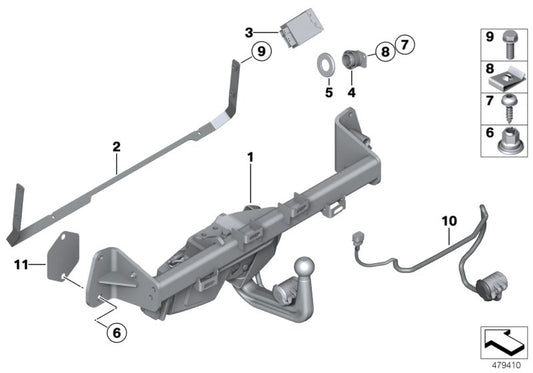 Genuine BMW 71606799607 Bracket, Switch, Trailer Hitch (Inc. 335dX, 320iX & 440iX) | ML Performance UK UK Car Parts