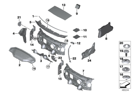 Genuine BMW 51487327004 Seal, Side Frame, Right (Inc. X1) | ML Performance UK UK Car Parts