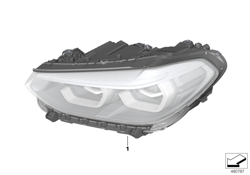 Genuine BMW 63117466116 G02 G01 Headlight, Led, Ahl, High, Right ICON LIGHT US (Inc. X3 & X4 M) | ML Performance UK UK Car Parts