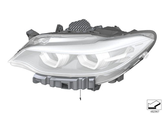 Genuine BMW 63117469783 Headlight, Led, Ahl, High, Left | ML Performance UK Car Parts