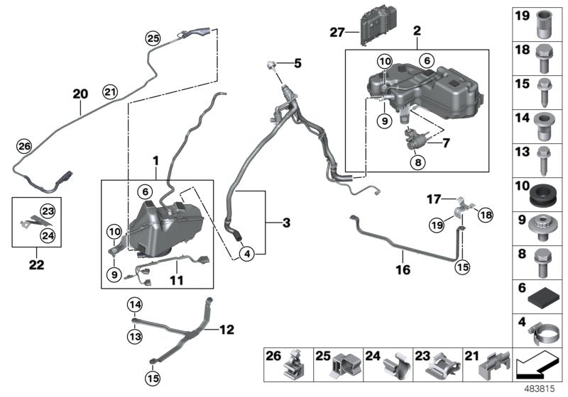 Genuine BMW 16197286305 F21 Holder (Inc. 120dX, 114d & 118d) | ML Performance UK UK Car Parts