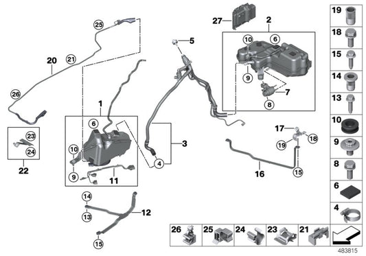 Genuine BMW 16197286305 F21 Holder (Inc. 120dX, 114d & 118d) | ML Performance UK UK Car Parts