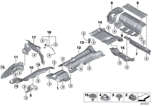 Genuine BMW 51487377983 G15 G11 Heat Shield, Engine Mount, Right RHD (Inc. 520dX, 530eX & 740LeX) | ML Performance UK UK Car Parts