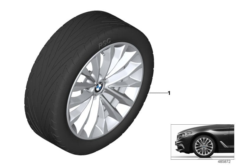 Genuine BMW 36112455035 G30 G31 Rdc Compl. Alloy Wheel Set Summer 245/45R18 100Y (Inc. 520d ed, 525d & 530e) | ML Performance UK UK Car Parts
