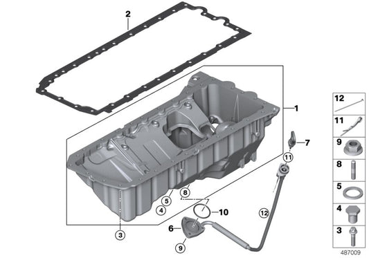 Genuine BMW 33108433799 Oil Dipstick Guide Tube (Inc. M4 GT4)