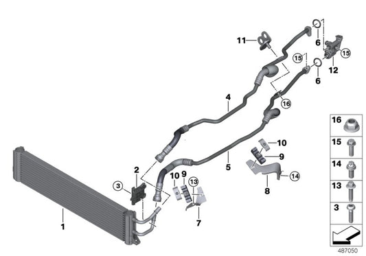 Genuine BMW 17228689545 G14 F92 F91 Transmission Oil Cooler Line, Return (Inc. M850iX, M5 & M8) | ML Performance UK UK Car Parts
