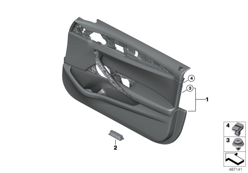Genuine BMW 51417476825 G30 G31 Door Trim Panel, Front Left MOKKA (Inc. 540iX, 530eX & 530d) | ML Performance UK UK Car Parts