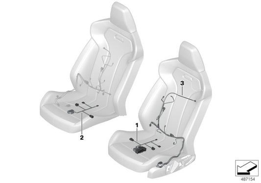 Genuine BMW 61126991907 G01 G02 Wiring Set Seat Right (Inc. X3 30eX & X4) | ML Performance UK UK Car Parts