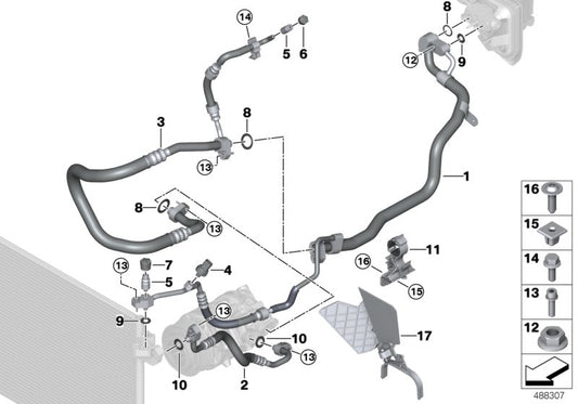 Genuine BMW 64507854428 F93 F92 F90 Pressure Hose Assy Compressor-Condenser (Inc. M5 & M8) | ML Performance UK UK Car Parts